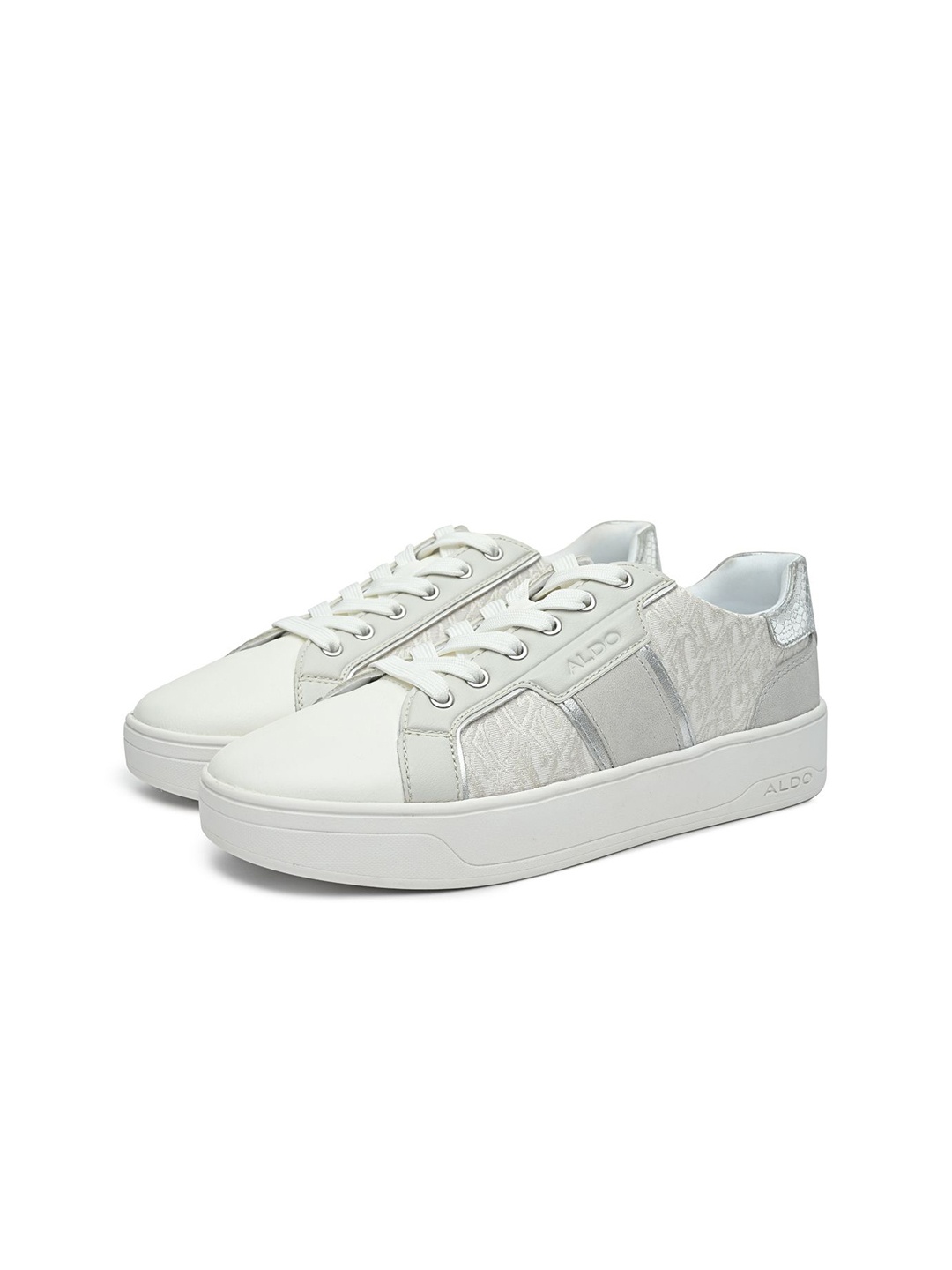 

ALDO Women Perforations Lace-Ups Sneakers, White