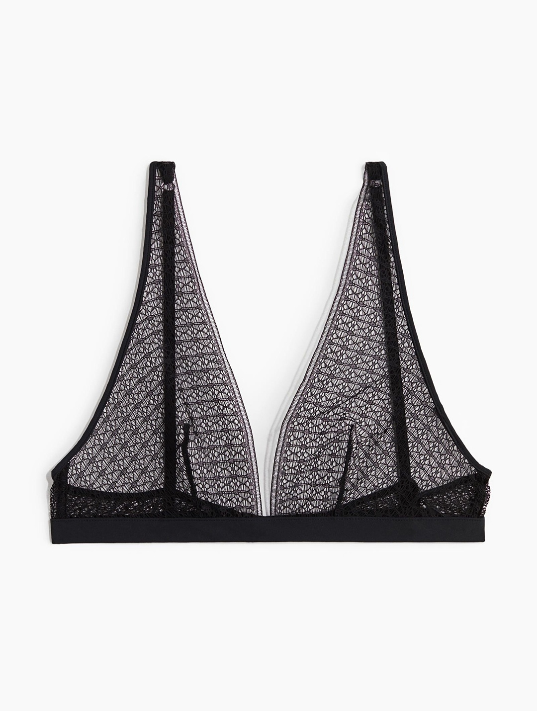 

H&M Soft Lace Bra, Black