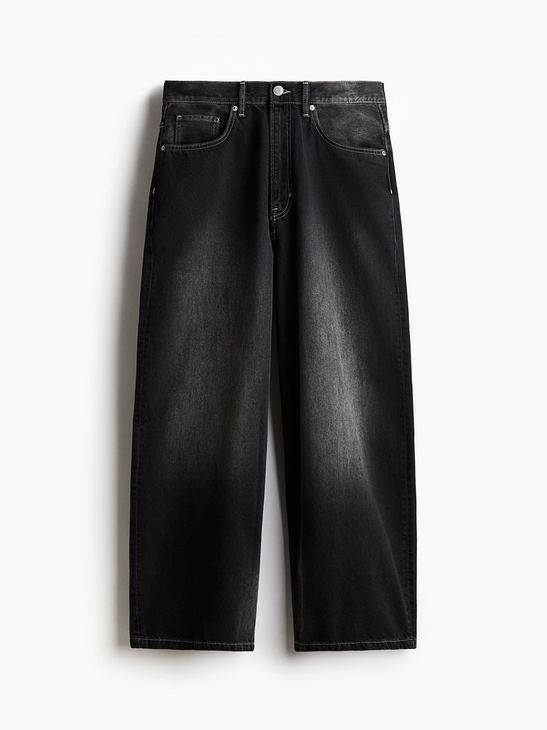 

H&M Men Super Baggy Jeans, Black