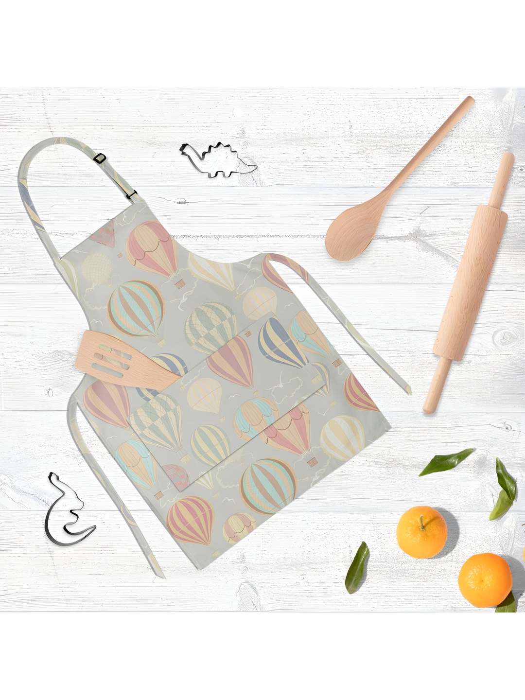 

ArtzFolio Green & Beige Printed Cotton Apron
