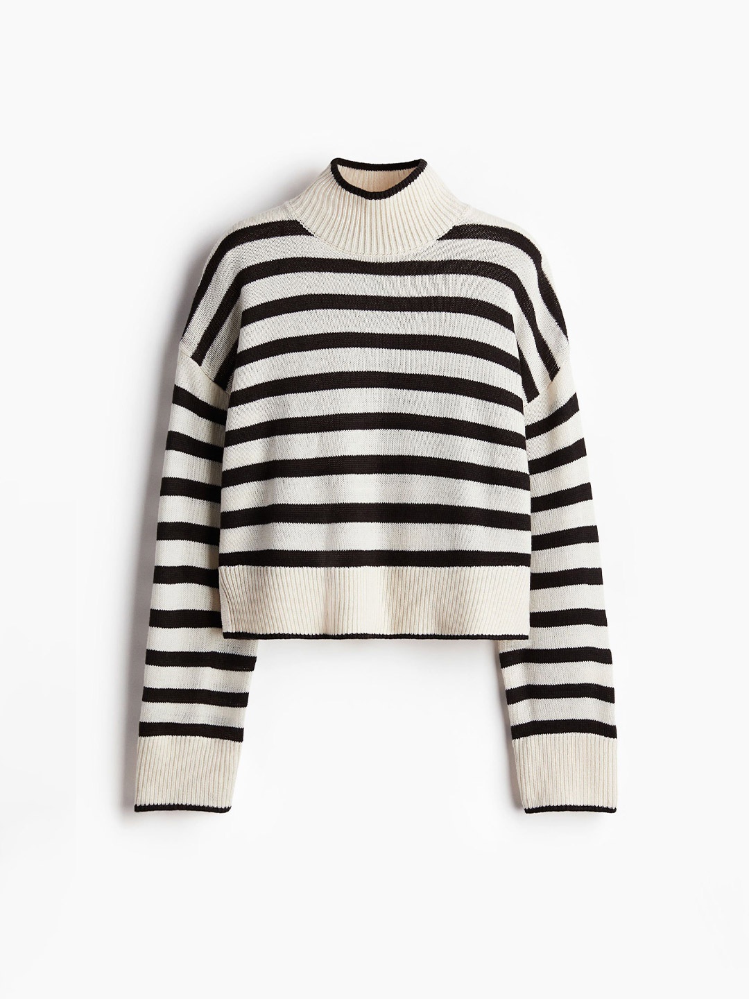 

H&M Fine-Knit Turtleneck Jumper, White