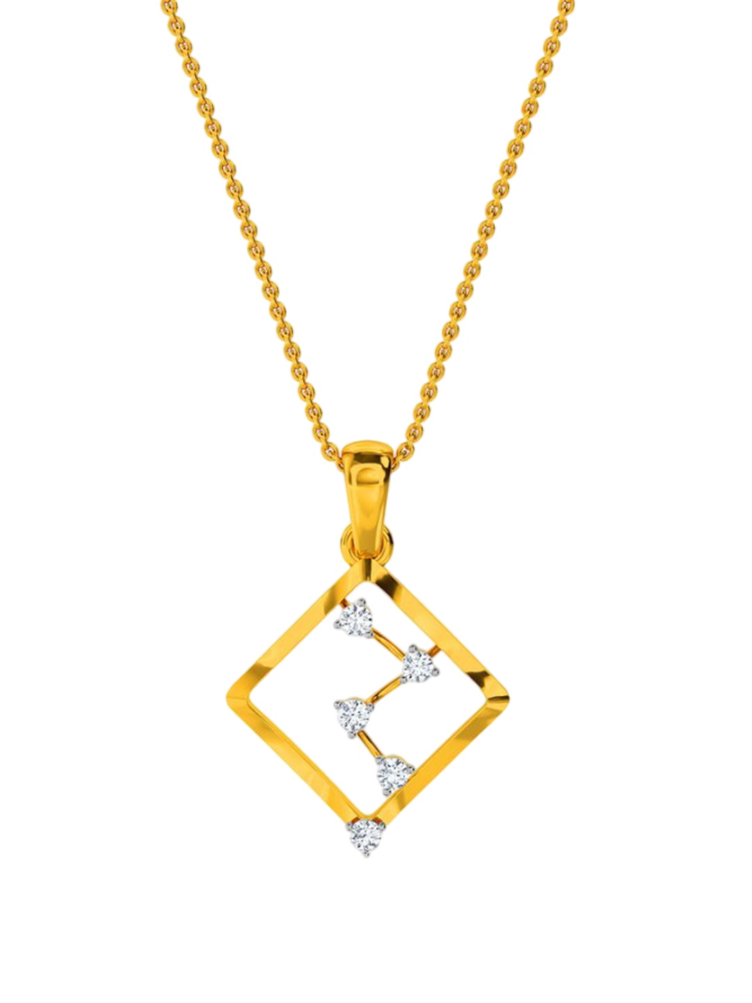 

KISNA DIAMOND AND GOLD JEWELLERY Women 14KT Gold & Diamond Pendant 0.05 CT