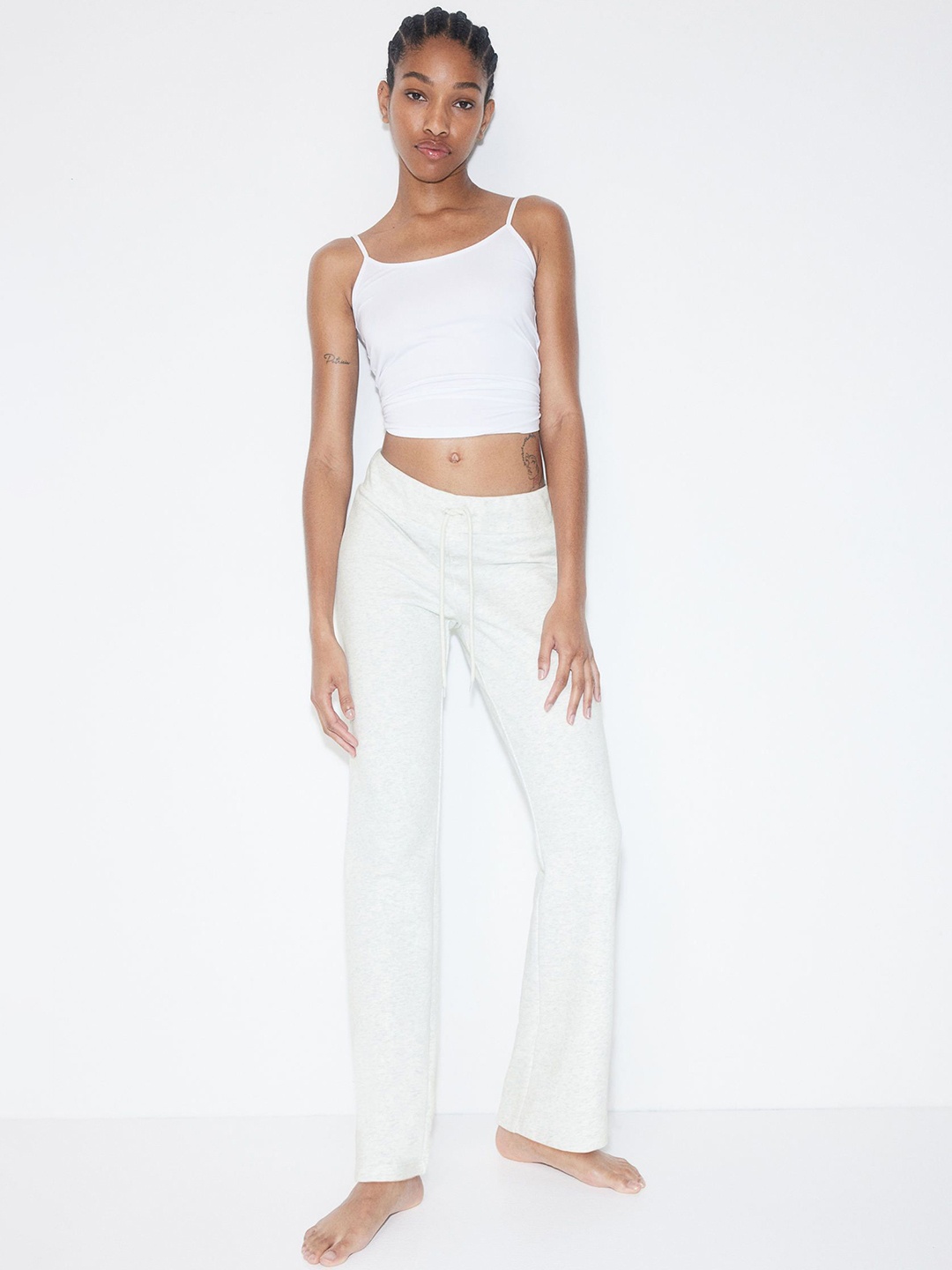 

H&M Straight Lounge Pants, Grey