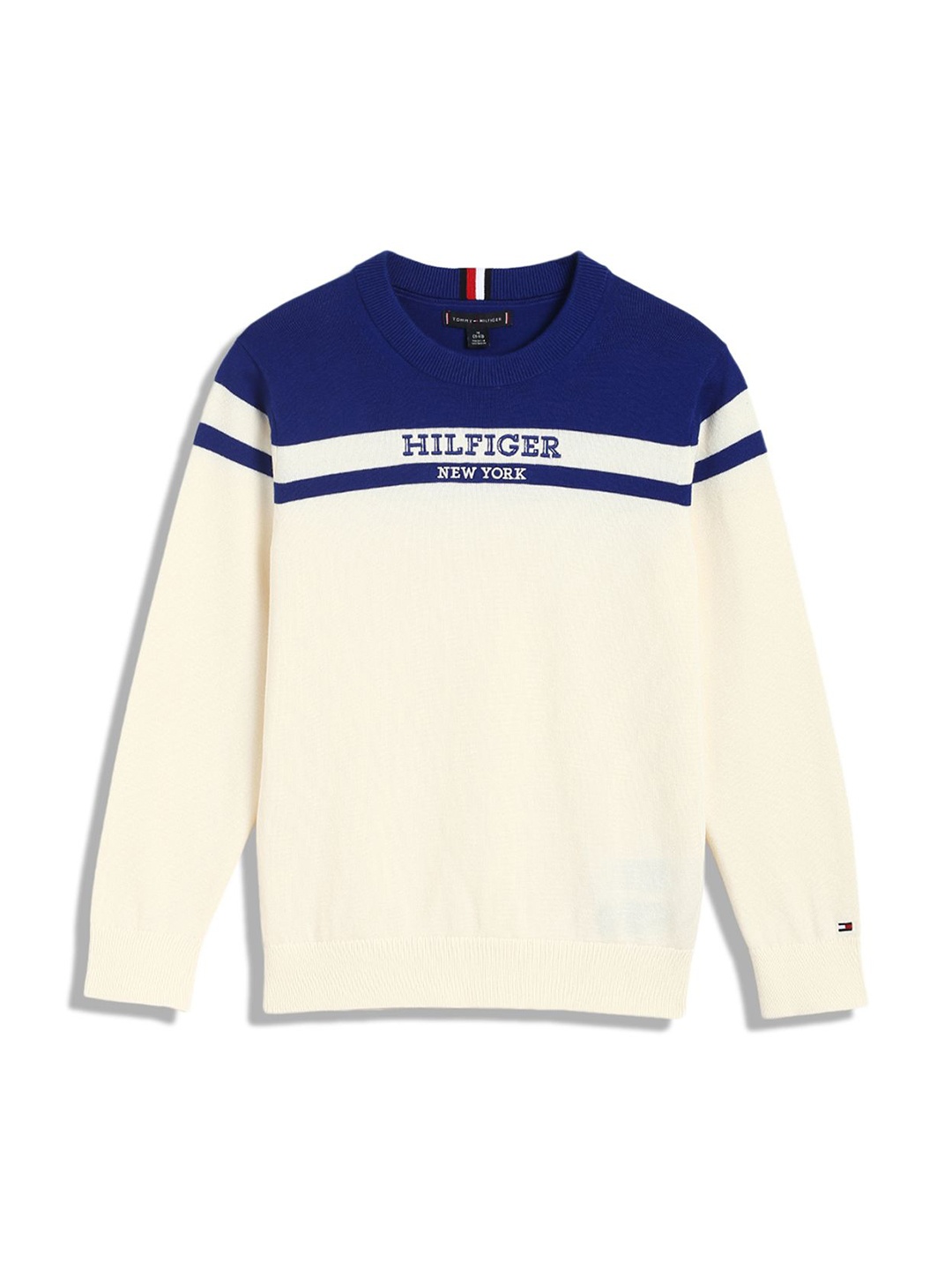 

Tommy Hilfiger Boys Colourblocked Cotton Sweatshirt, Cream