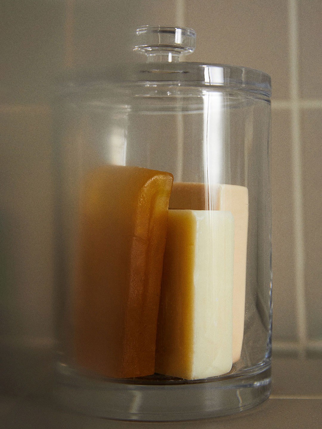 

H&M Transparent Glass Jar With A Lid
