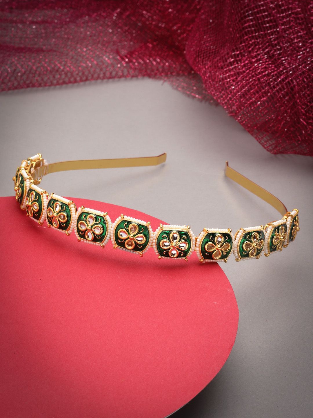 

VOGUE HAIR ACCESSORIES Women Embellished Hairband, Green
