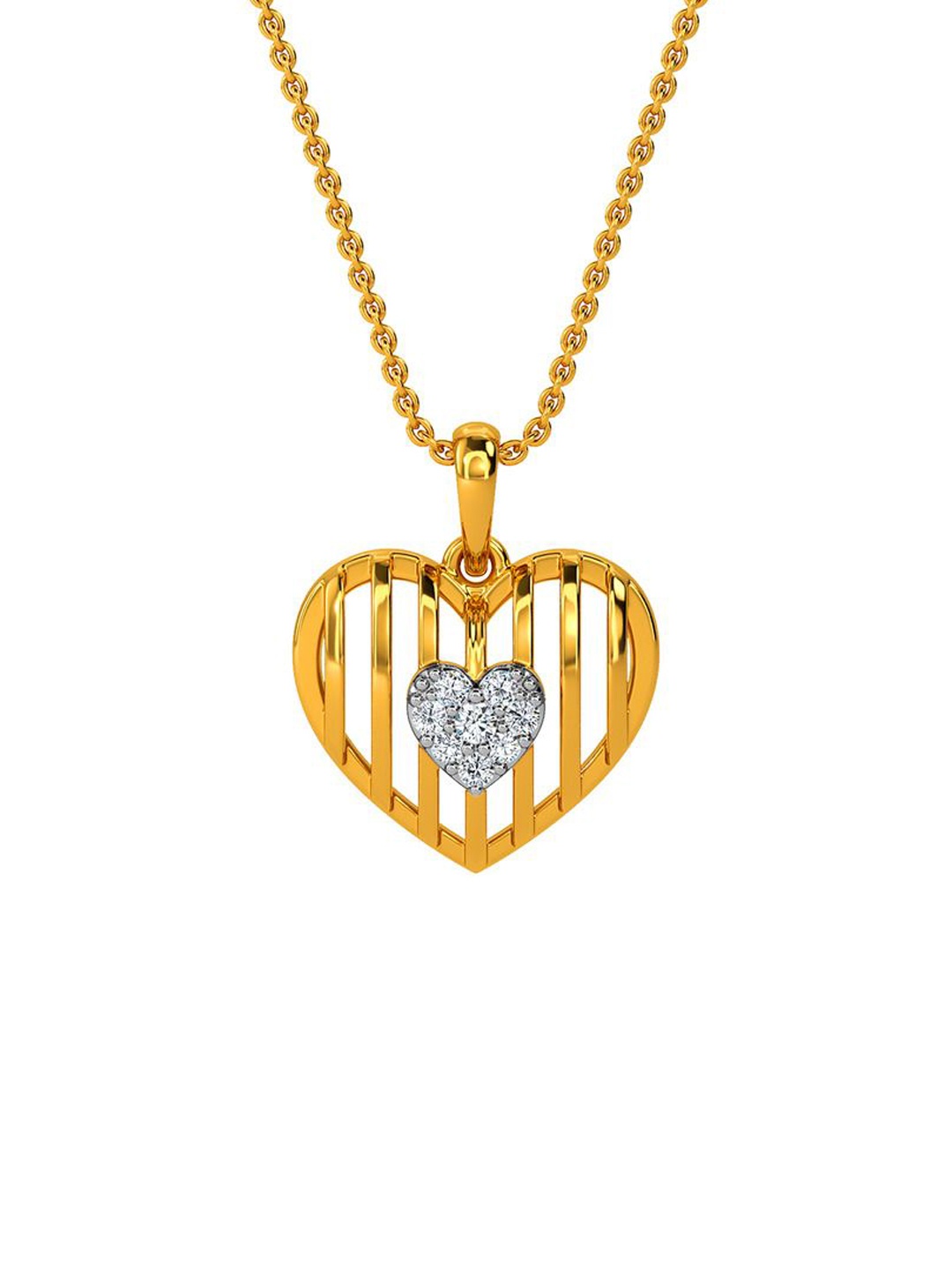 

KISNA DIAMOND AND GOLD JEWELLERY 14KT Pendant Diamond (0.09 Carat) 0.87gm