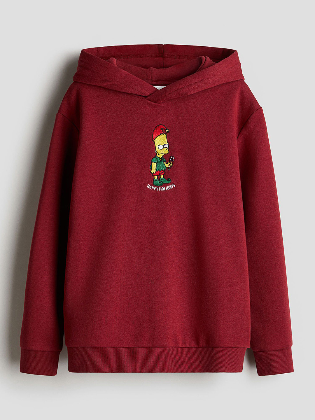 

H&M Boys Embroidered-Motif Hoodie Sweatshirts, Red
