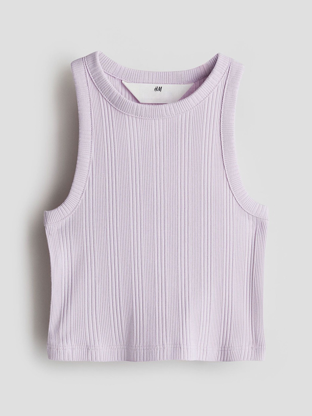 

H&M Girls Ribbed Vest Top, Purple