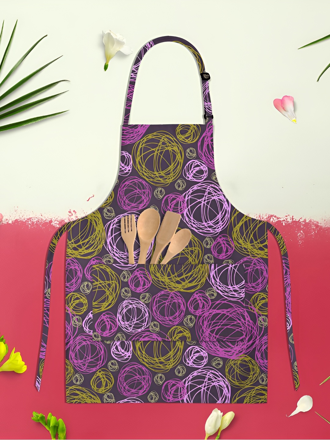 

ArtzFolio Brown & Purple Printed Cotton Aprons