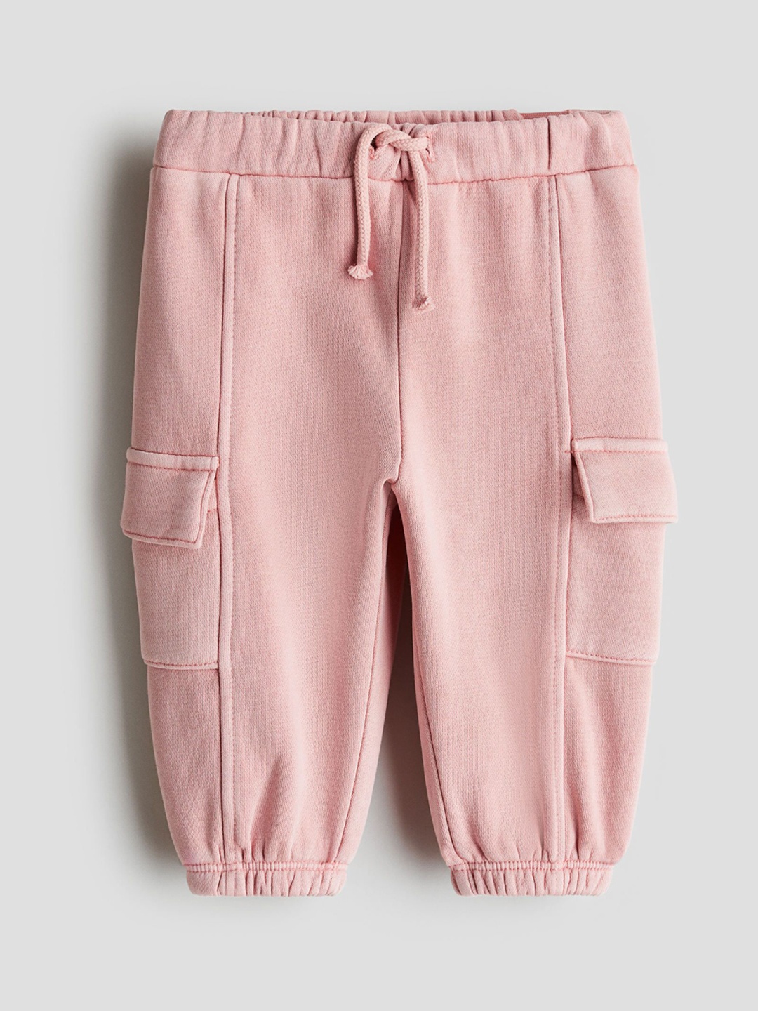 

H&M Boys Mid-Rise Washed Cargo Joggers, Pink