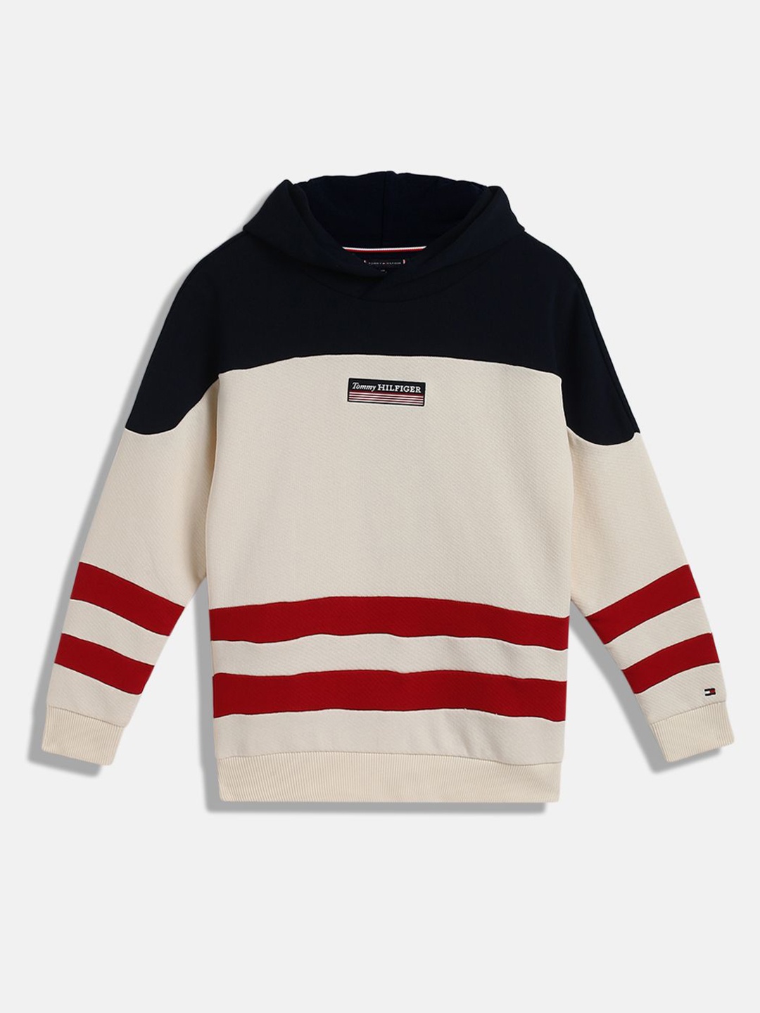 

Tommy Hilfiger Boys Cotton Monotype Hooded Sweatshirt, Beige