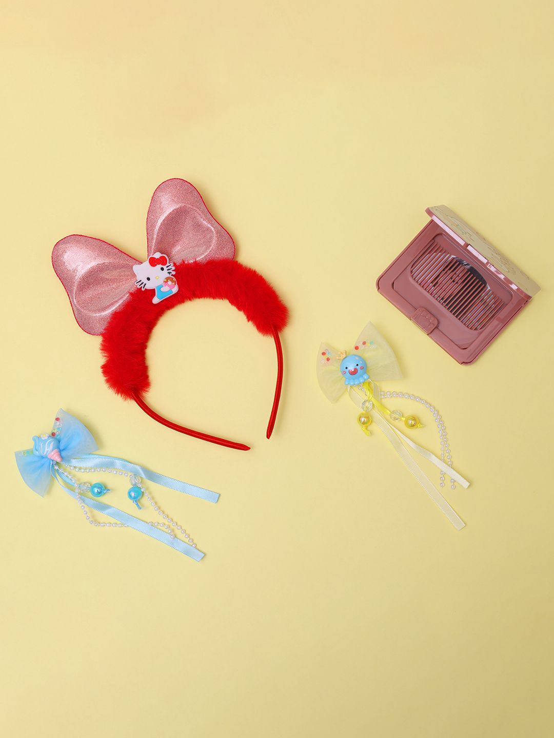 

ilearnngrow Unisex Kids Hair Accessory Set, Red