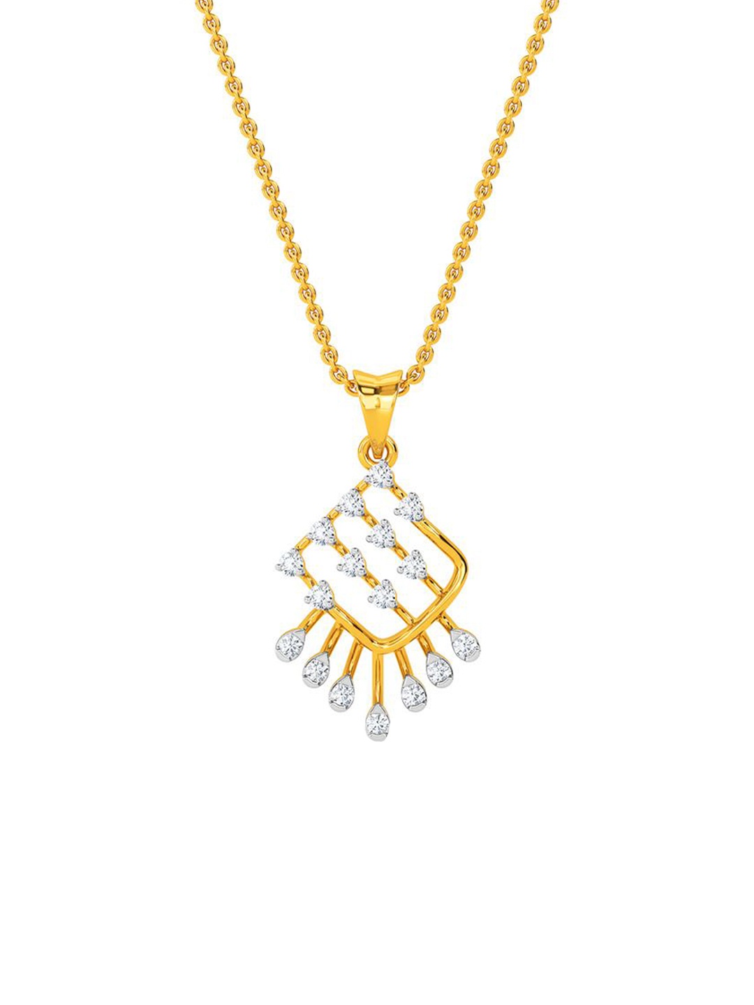 

KISNA DIAMOND AND GOLD JEWELLERY Women 14KT Pendant Diamond 0.17 CT