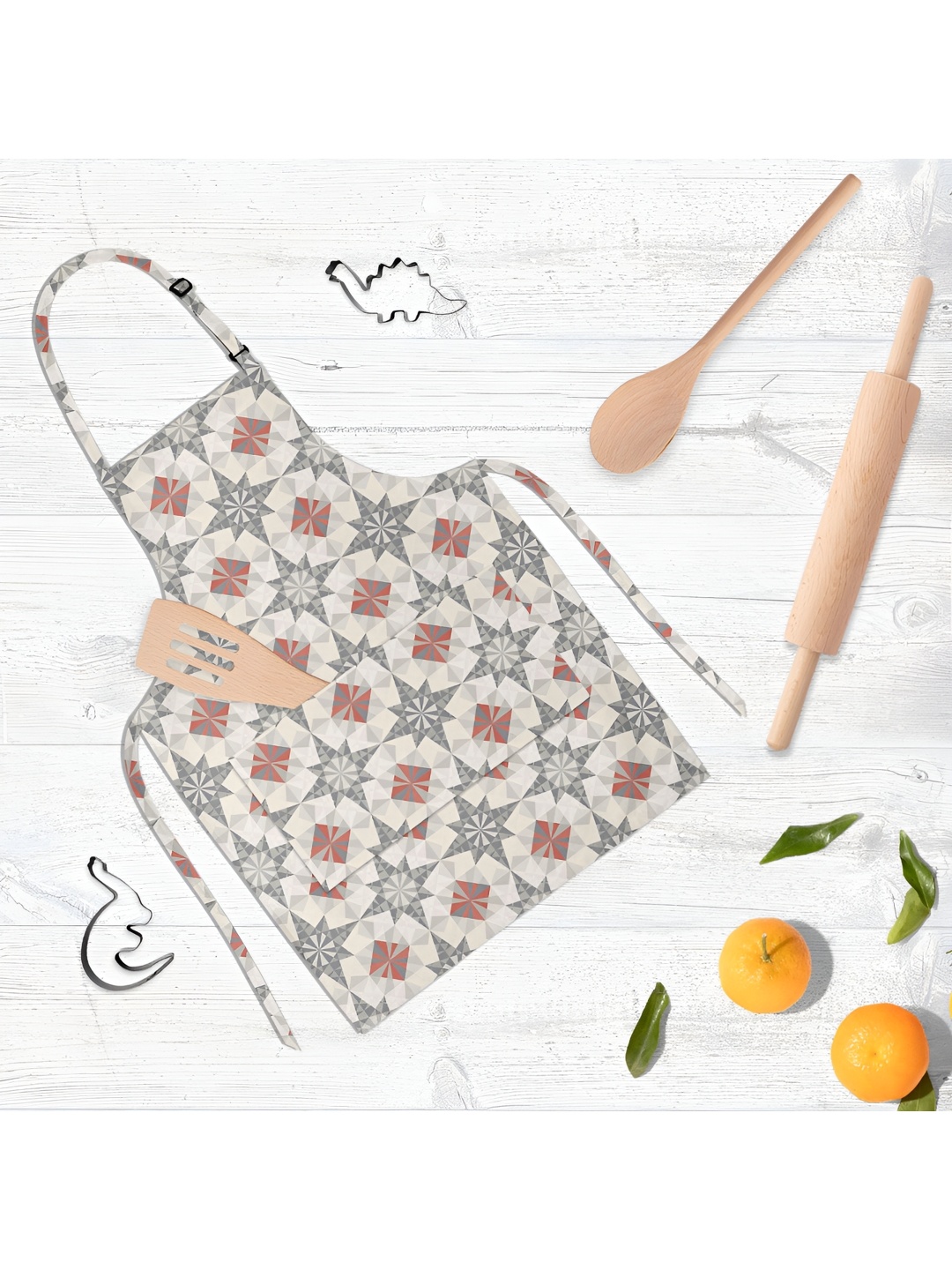 

ArtzFolio Grey Cotton Printed Waterproof Apron