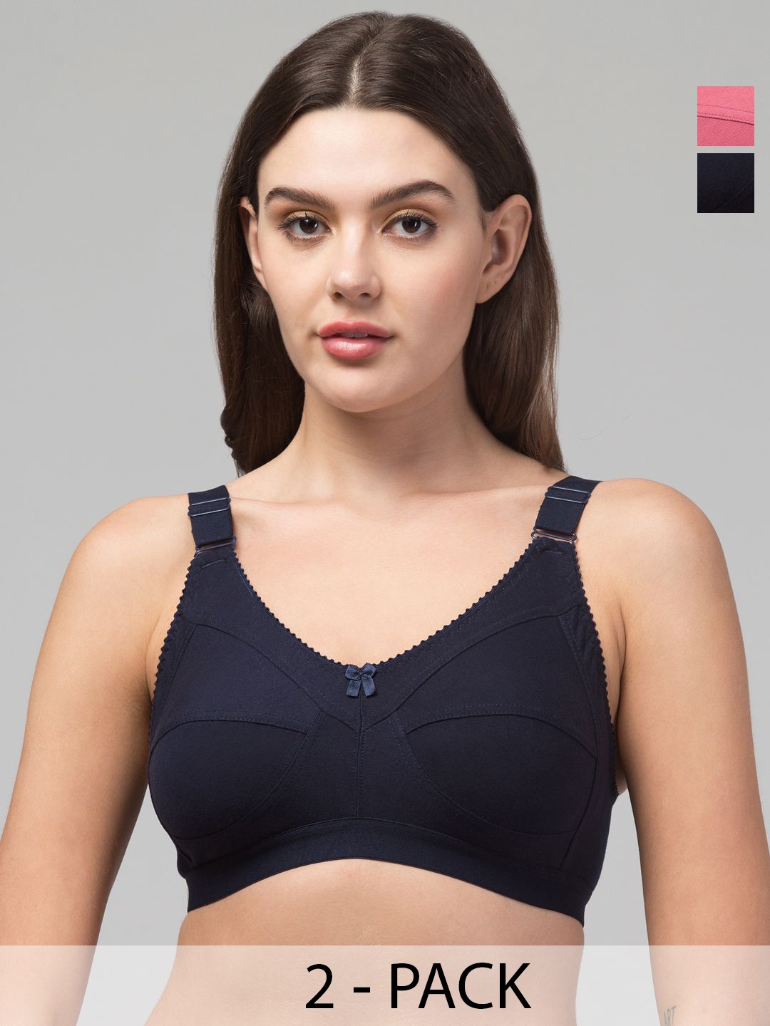 

Boleem Full Coverage Cotton Everyday Bra With All Day Comfort, Pink