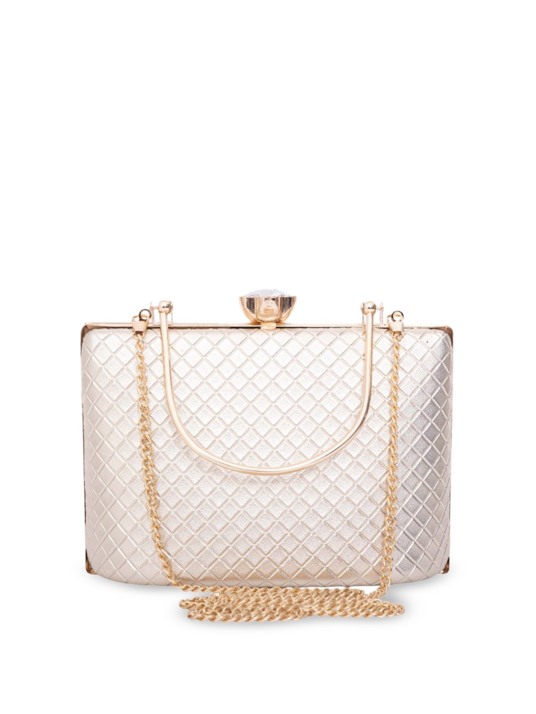 

Vdesi Women Textured Solid Structured Handheld Bag, Beige