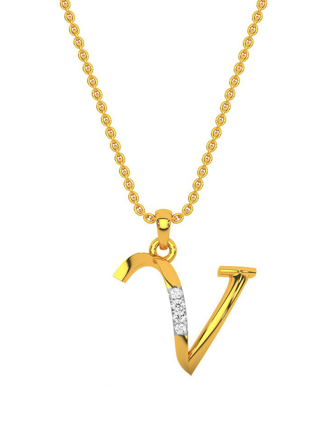 

KISNA DIAMOND AND GOLD JEWELLERY Women 18KT Pendant Diamond Weight - 0.01 CT