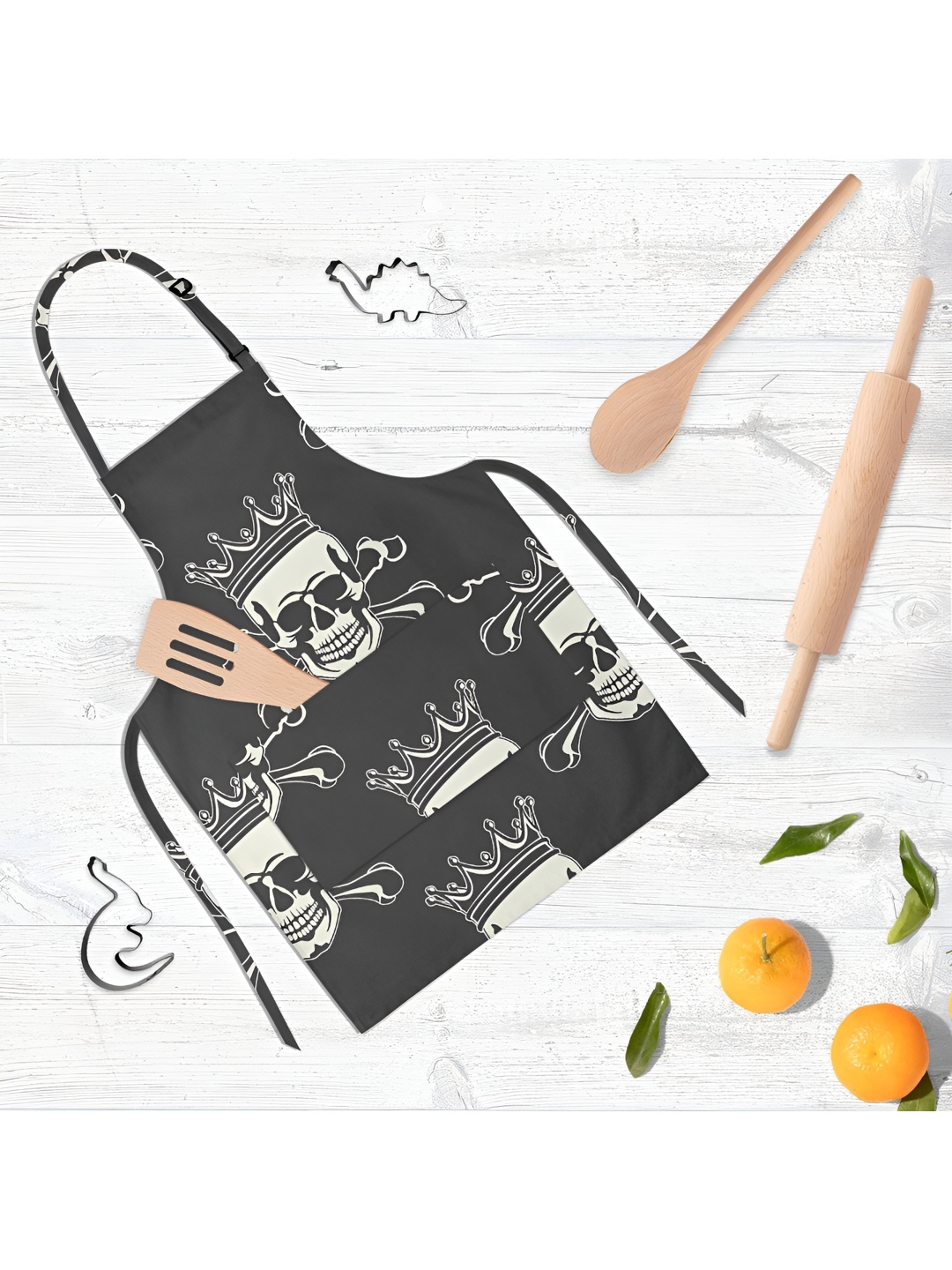 

ArtzFolio Black & White Printed Cotton Apron