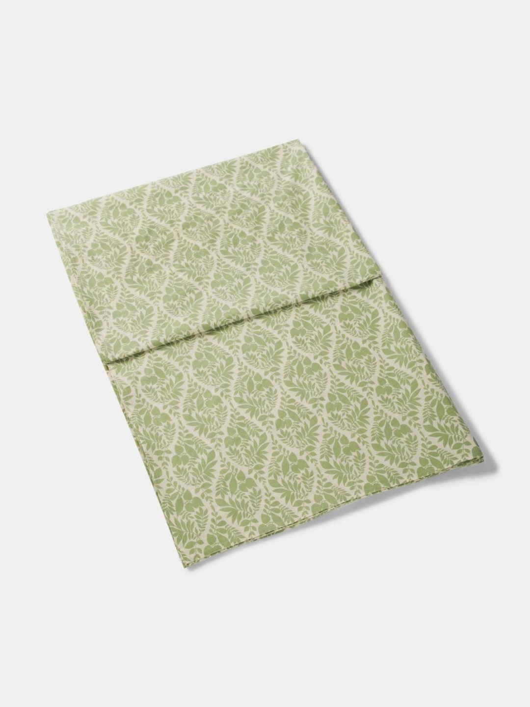 

Fabindia Green & White Ethnic Motifs 140 TC King Bedsheet with 2 Pillow Covers