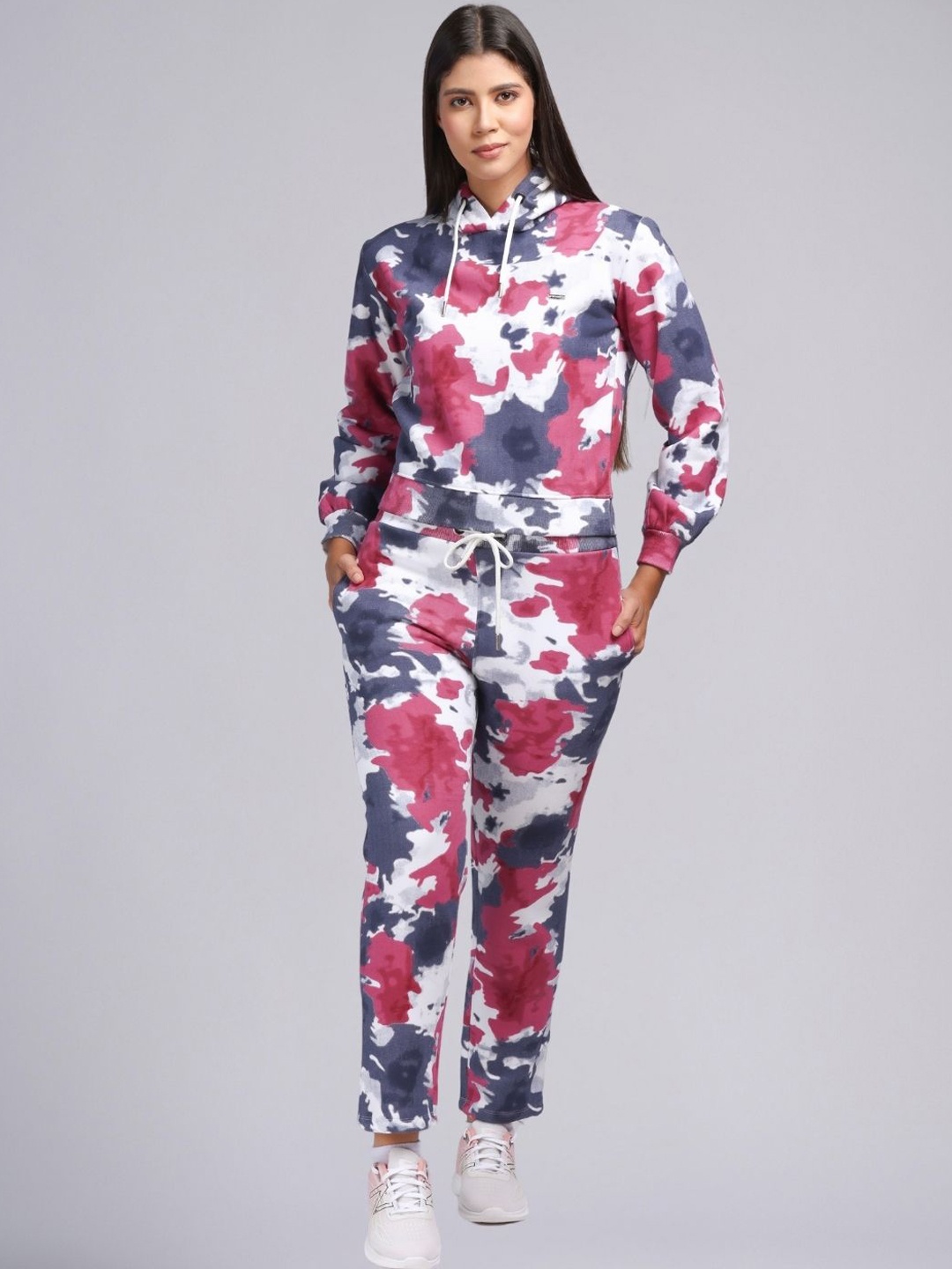 

PUREMIST Printed Long Sleeve Hooded Sweatshirt & Trousers Co-Ords, White