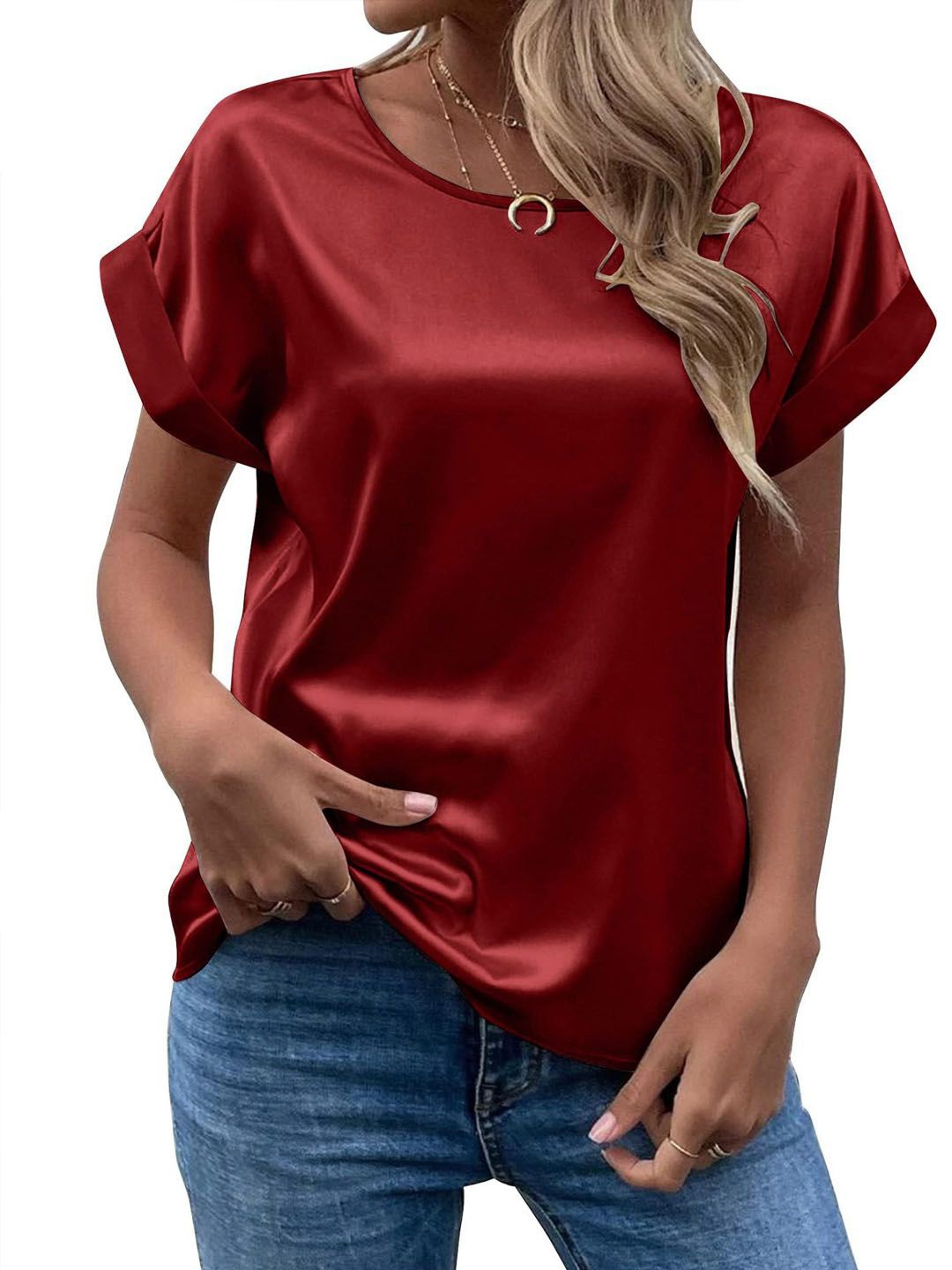 

StyleCast Women Solid Top, Red