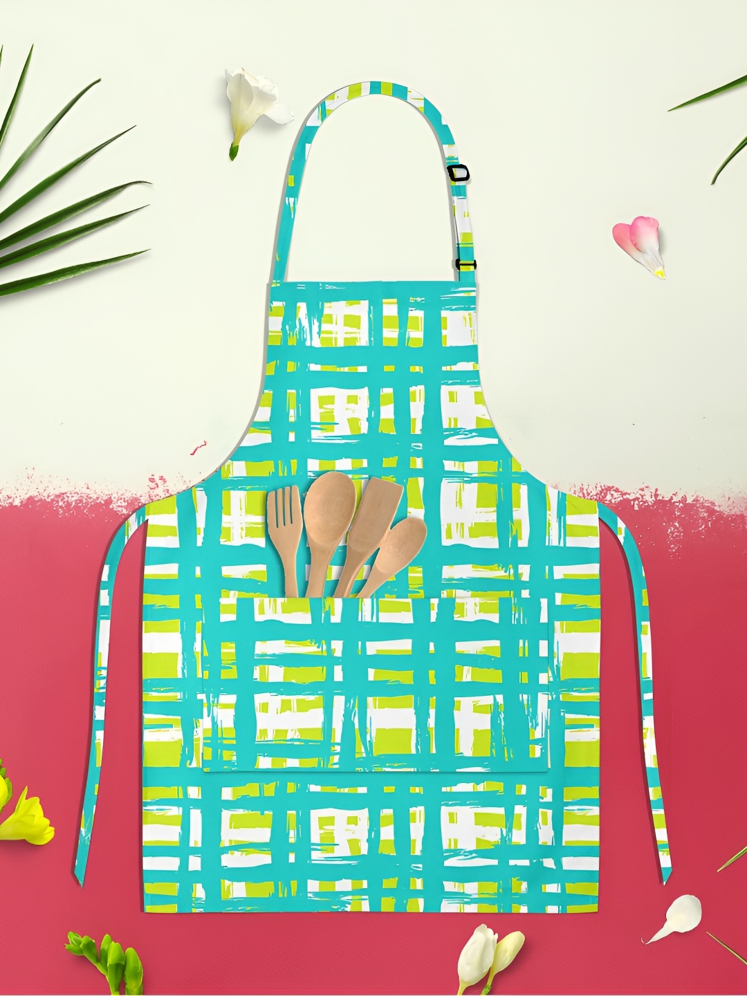 

ArtzFolio Blue & Green Printed Pure Cotton Apron