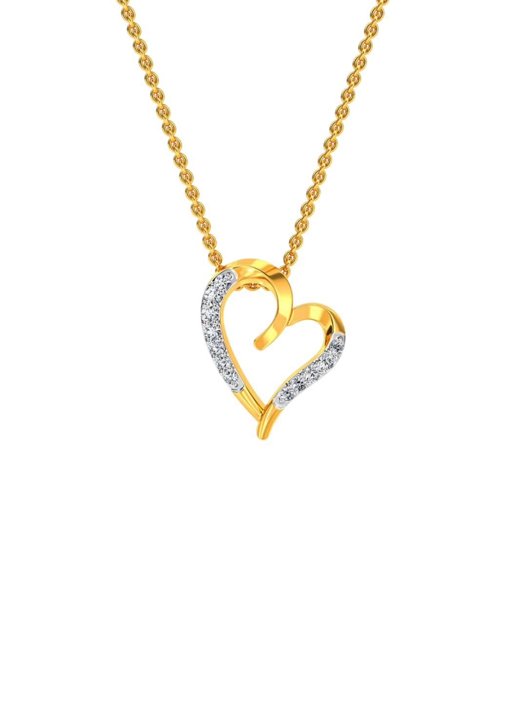 

KISNA DIAMOND AND GOLD JEWELLERY 18KT Yellow Gold Diamond Pendent 0.9gm