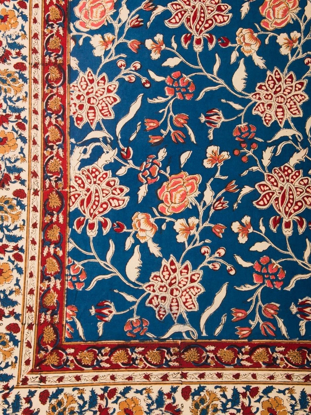 

Fabindia Blue & Maroon Hand Block Printed Cotton Bed Covers