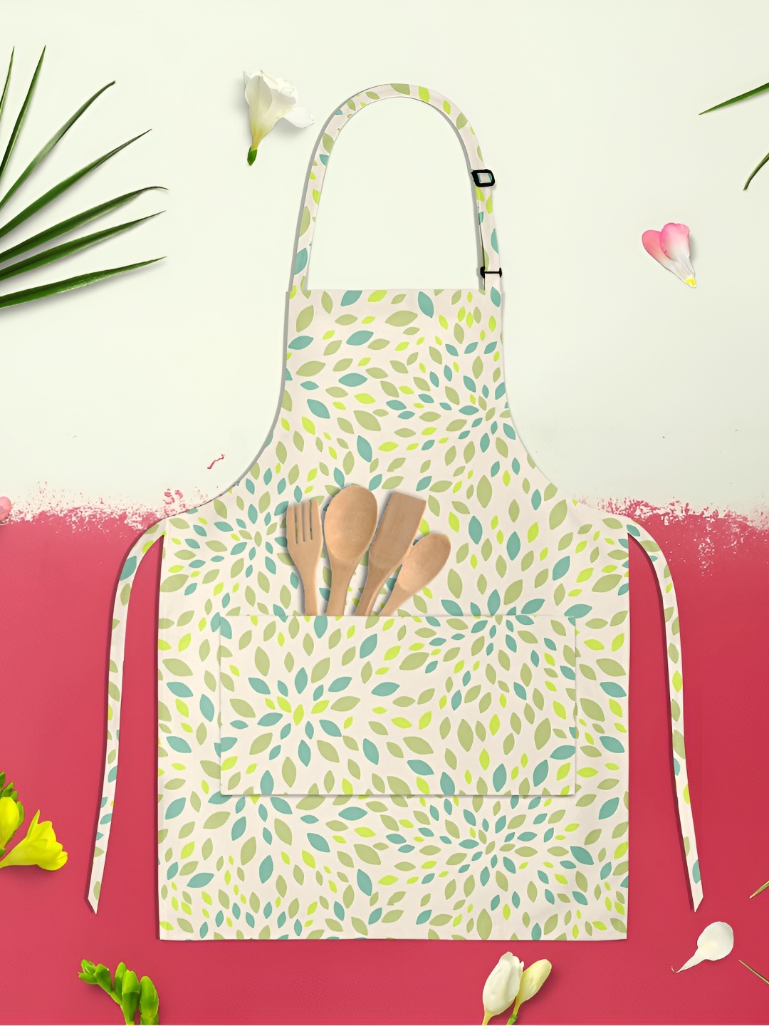 

ArtzFolio Kids Yellow & Green Printed Cotton Aprons
