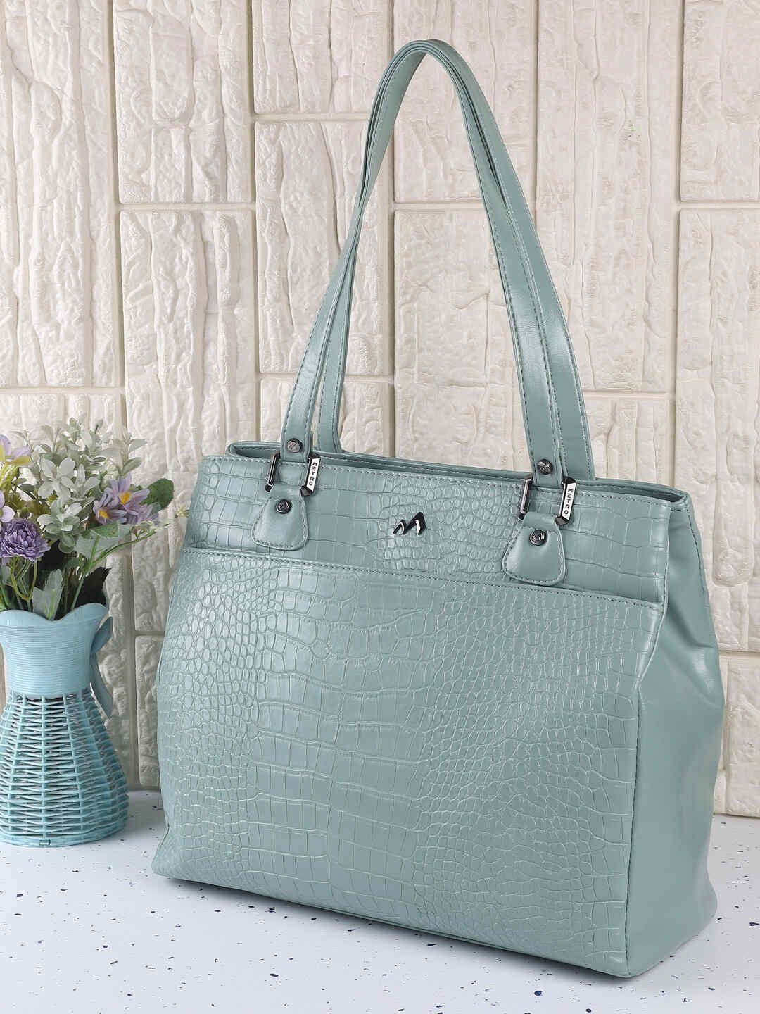 

Metro Women Textured Structured Shoulder Bag, Teal
