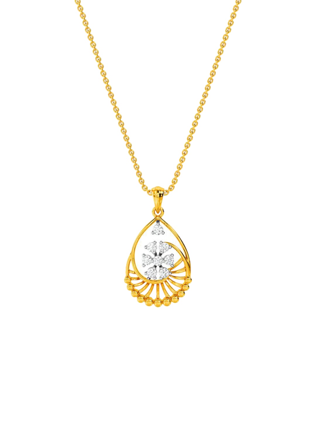 

KISNA DIAMOND AND GOLD JEWELLERY 14KT Diamond Pendant 0.16 CT