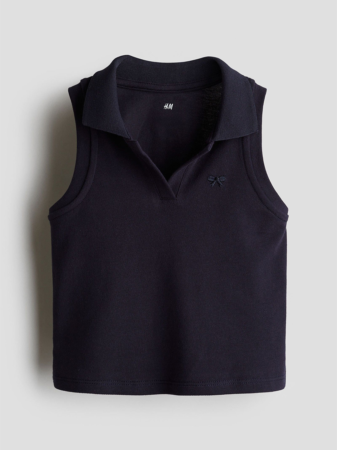 

H&M Girls Collared Vest Top, Blue