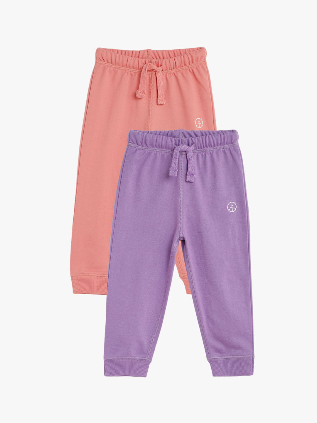 

Campana Girls Pack Of 2 Cotton Mid-Rise Regular Fit Joggers, Pink