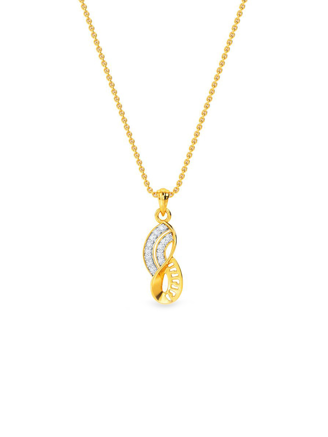 

KISNA DIAMOND AND GOLD JEWELLERY Women 14KT Pendant Diamond 0.15 CT