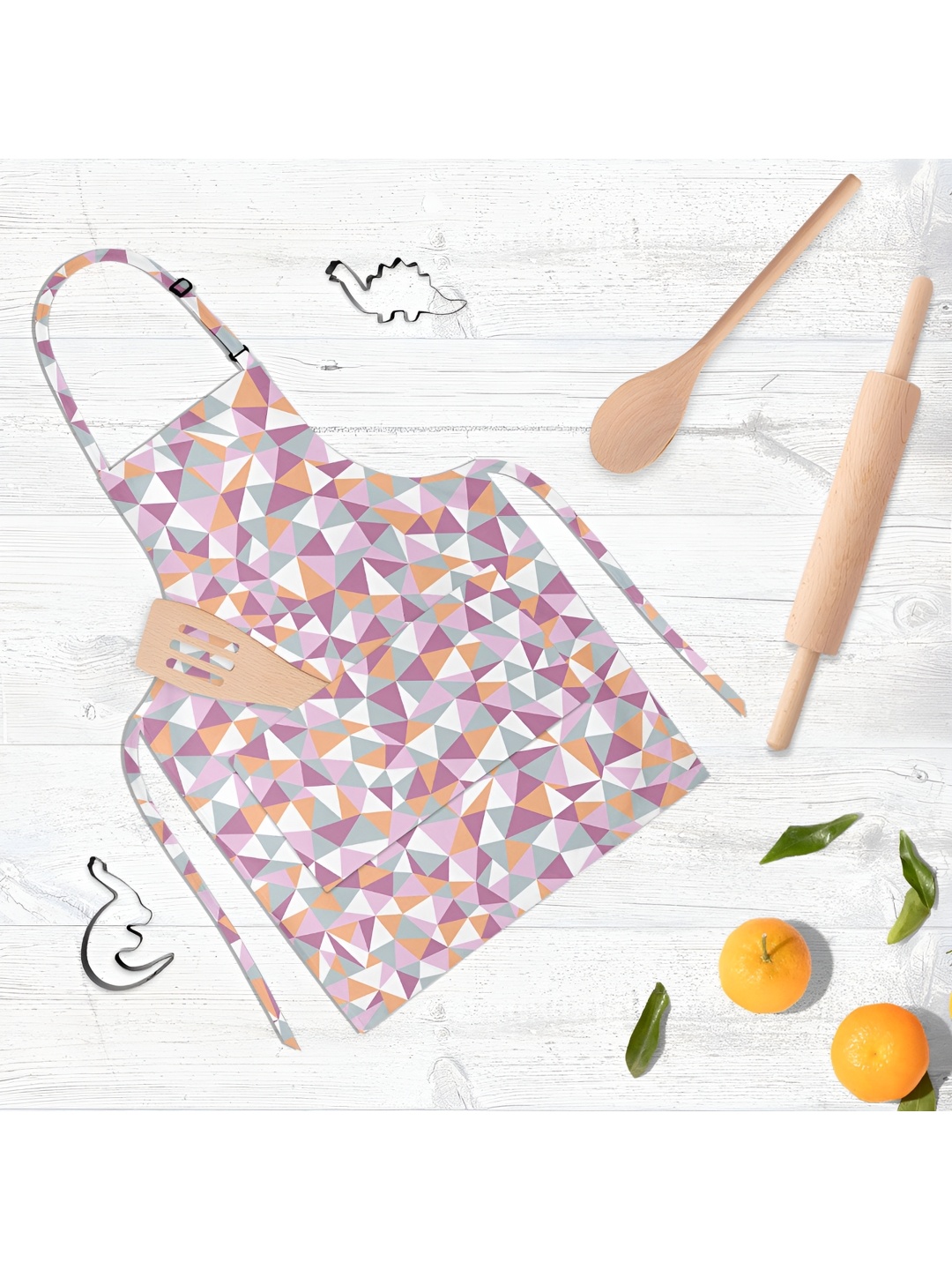 

ArtzFolio White & Violet Printed Cotton Aprons