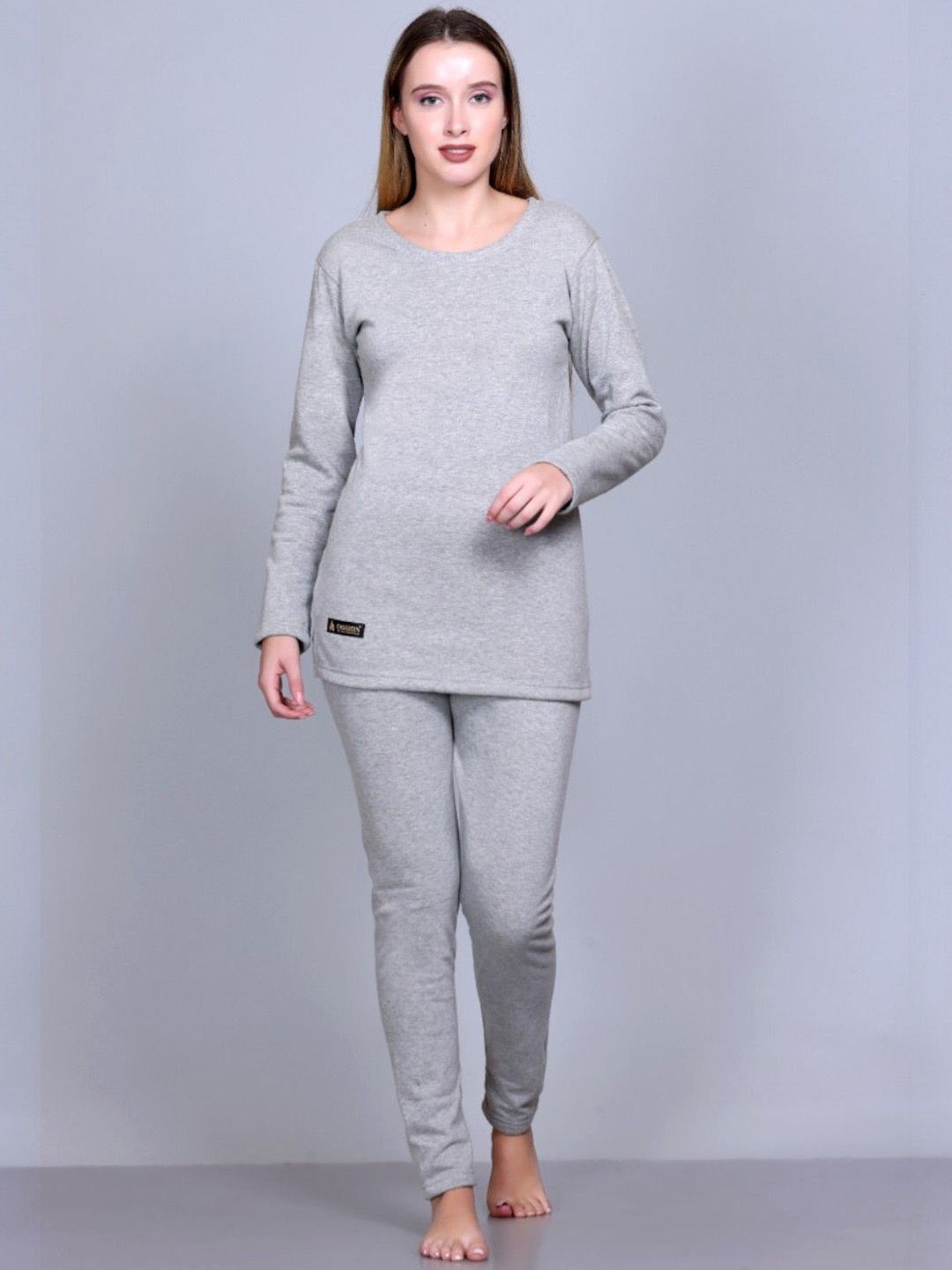 

TFA THE FASHION ADDICTION Women Self Design Thermal Set, Grey