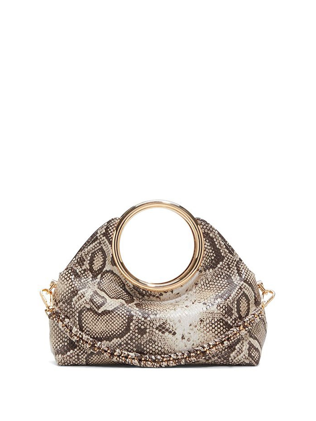 

ALDO Women Animal Printed Structured Handheld Bag, Brown