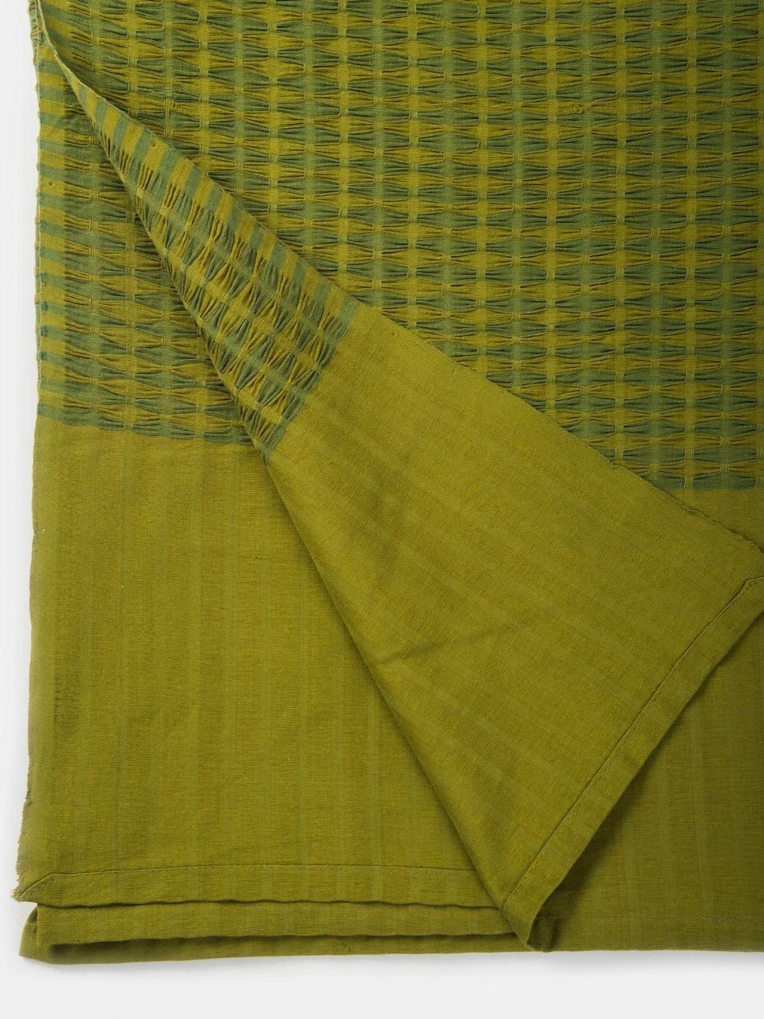 

Fabindia Green Woven Design Cotton Bedsheet
