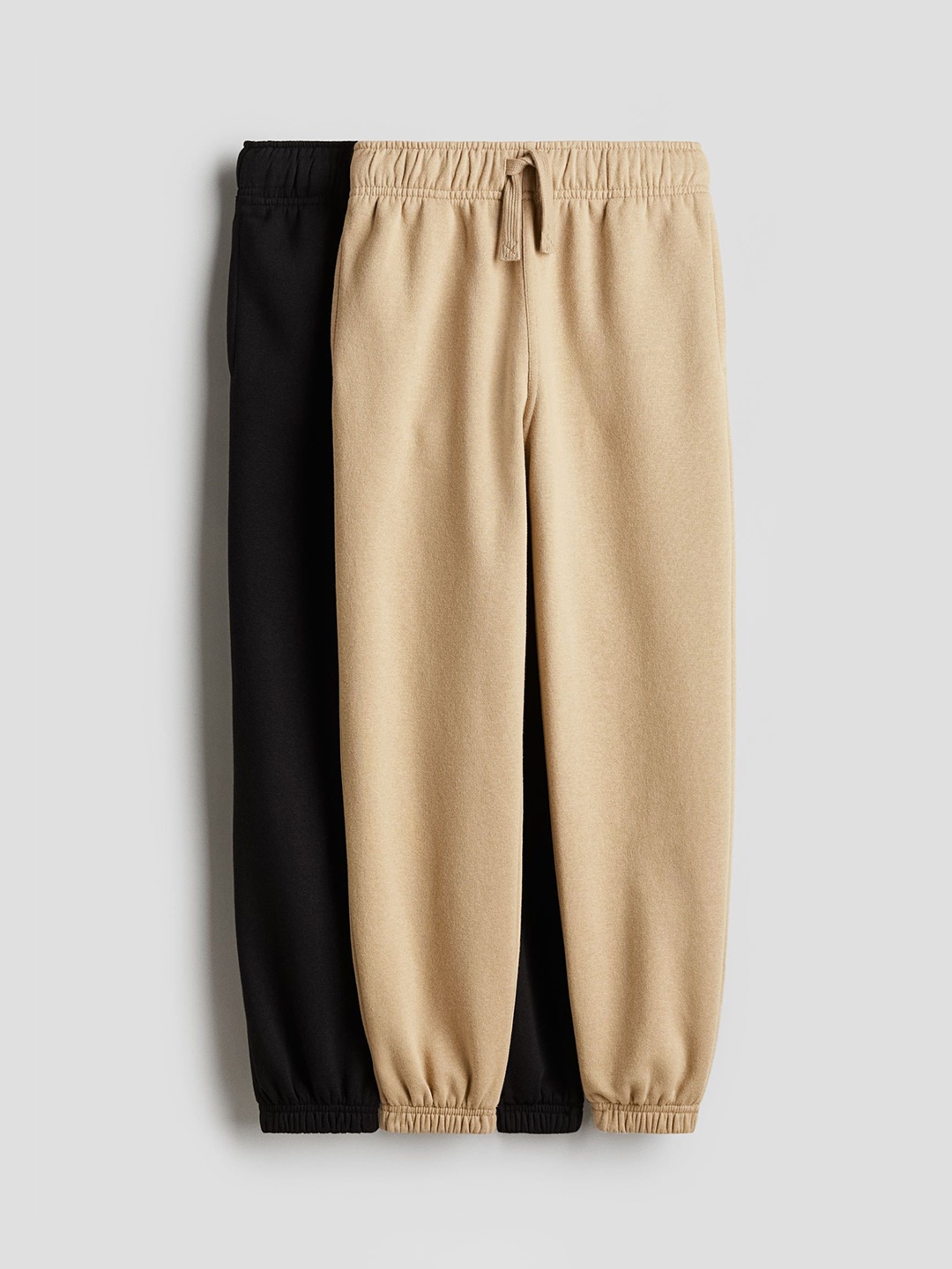 

H&M Boys Pack Of 2 Mid Rise Joggers, Beige