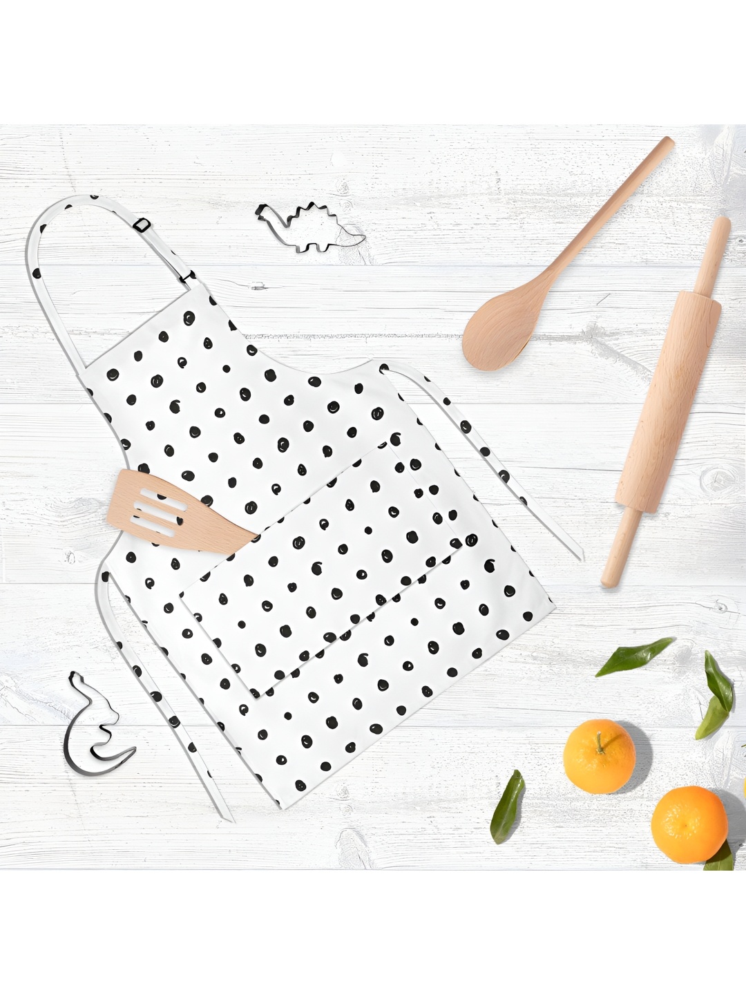 

ArtzFolio Black & White Printed Pure Cotton Apron