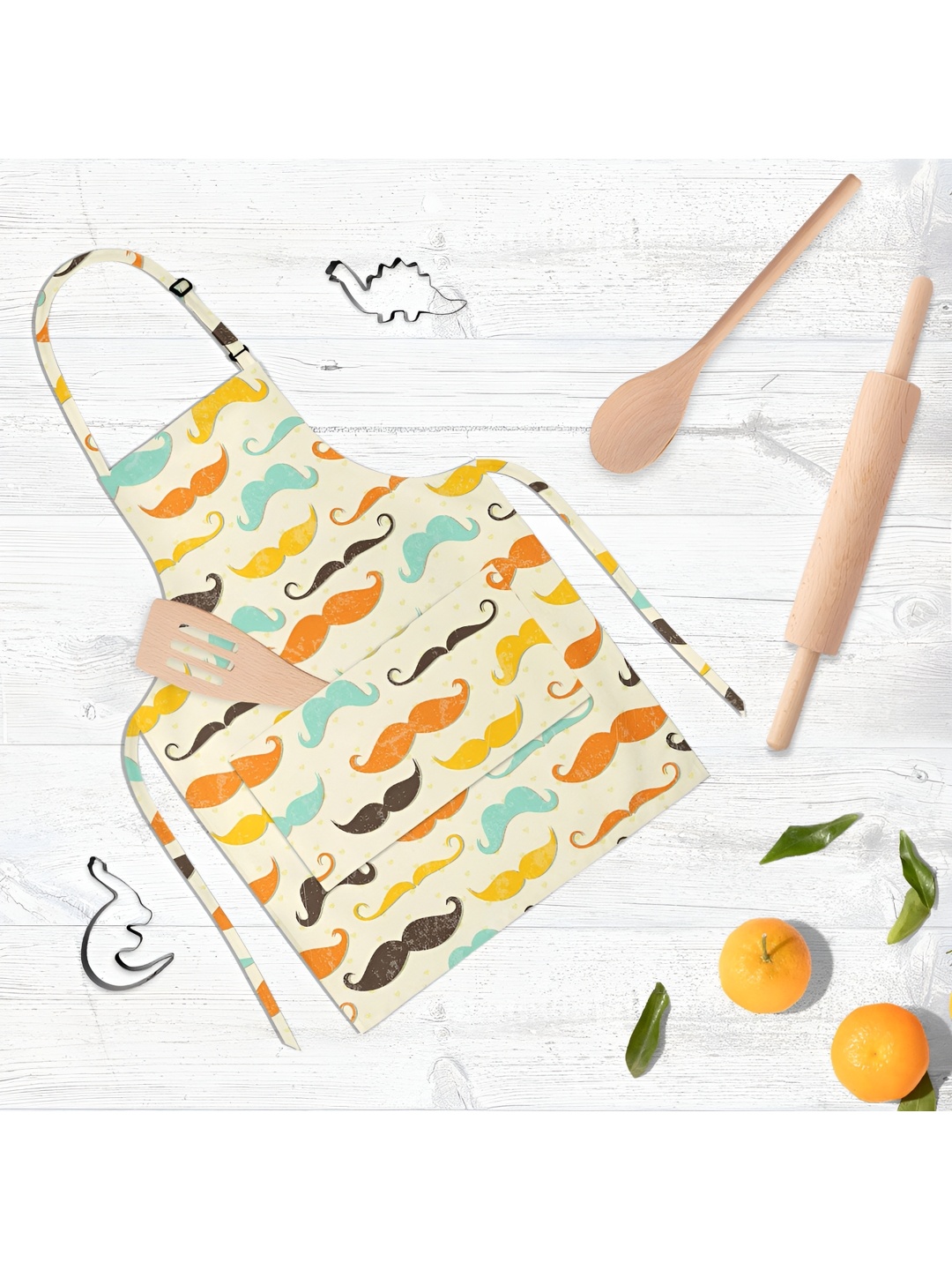 

ArtzFolio Yellow & Brown Printed Cotton Aprons