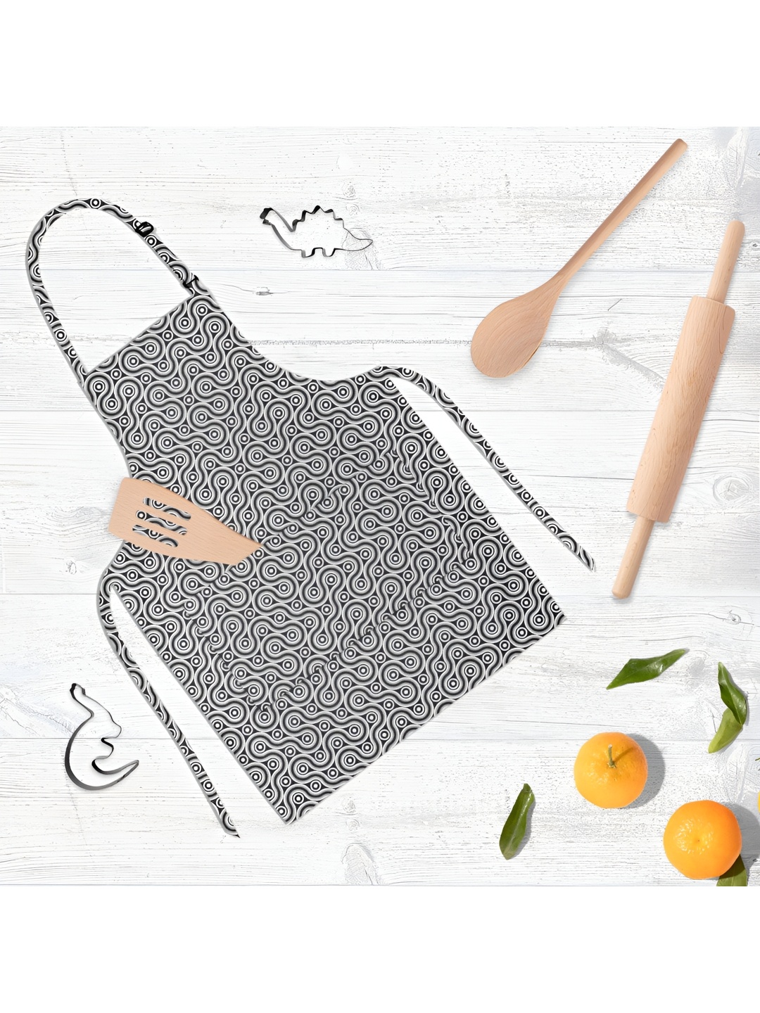 

ArtzFolio White & Black Printed Cotton Aprons