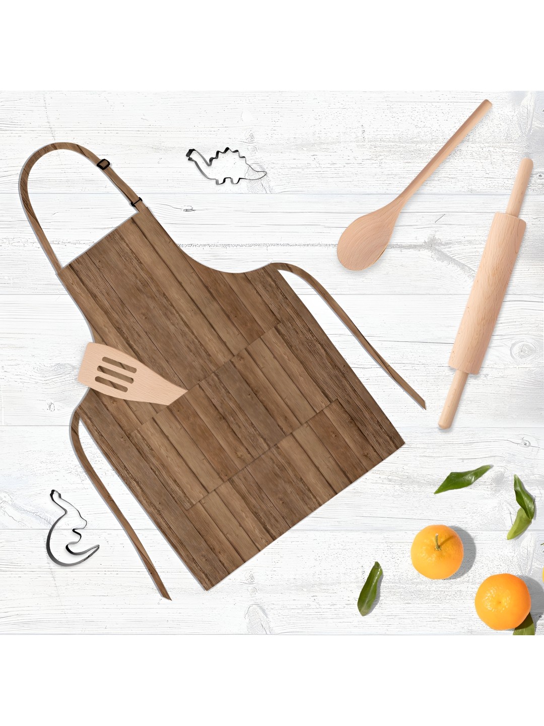 

ArtzFolio Brown & Black Printed Cotton Apron