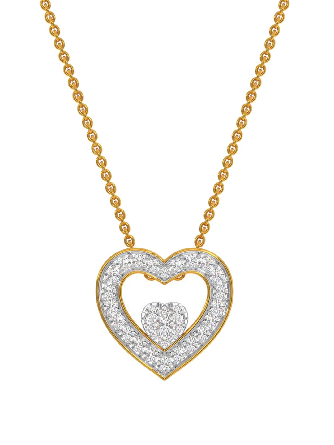 

KISNA DIAMOND AND GOLD JEWELLERY Women 14KT Pendant Diamond 0.121 CT