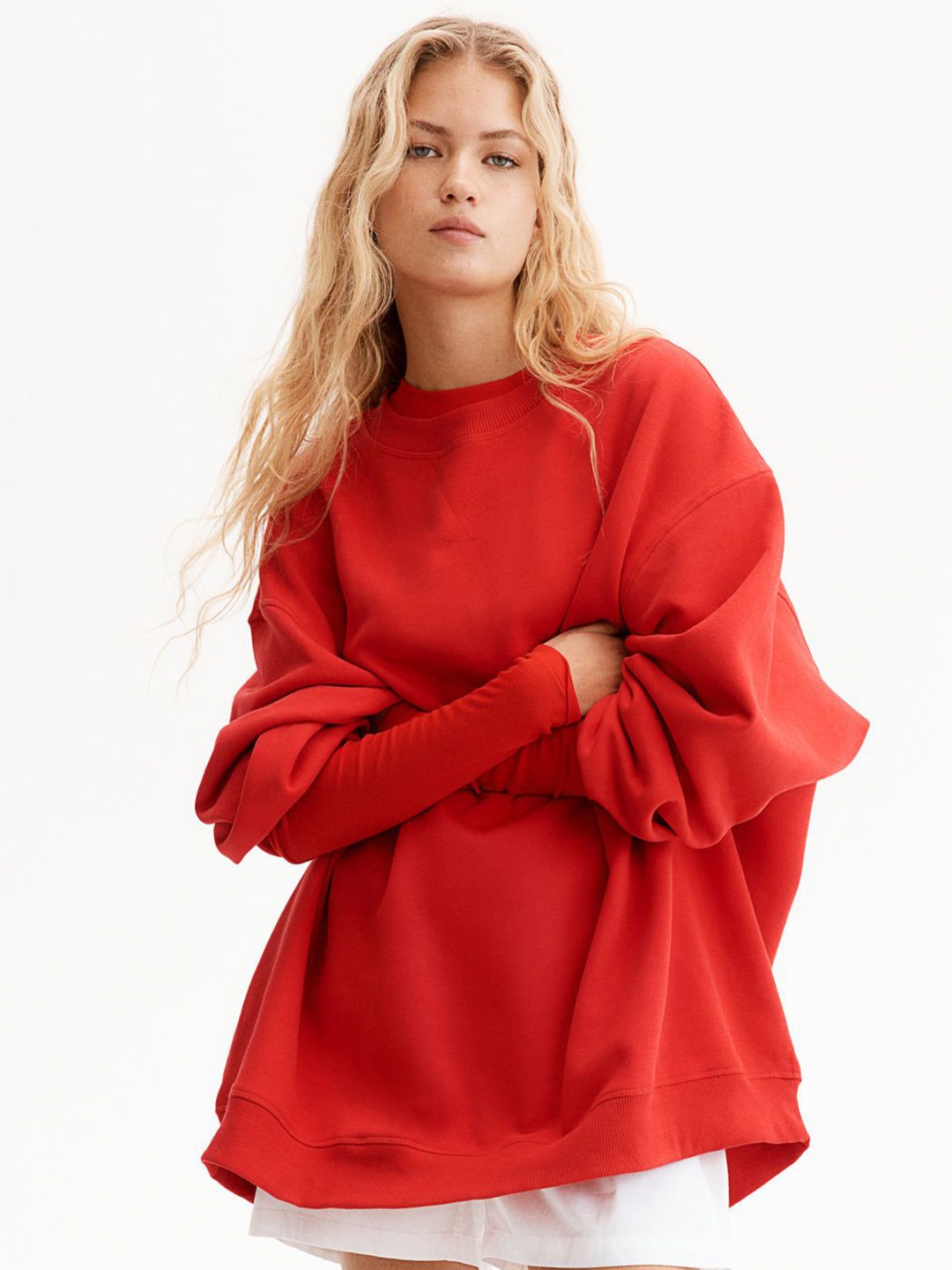 

H&M Women Oversized Sweatshirts, Red