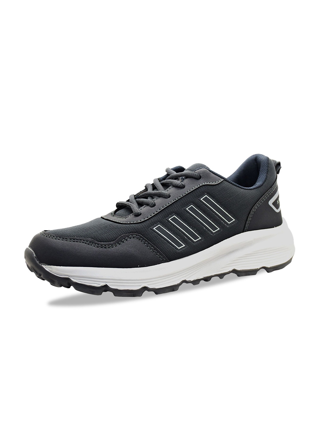 

TRV Men Mesh Running Lace-Ups Non-Marking Shoes, Grey