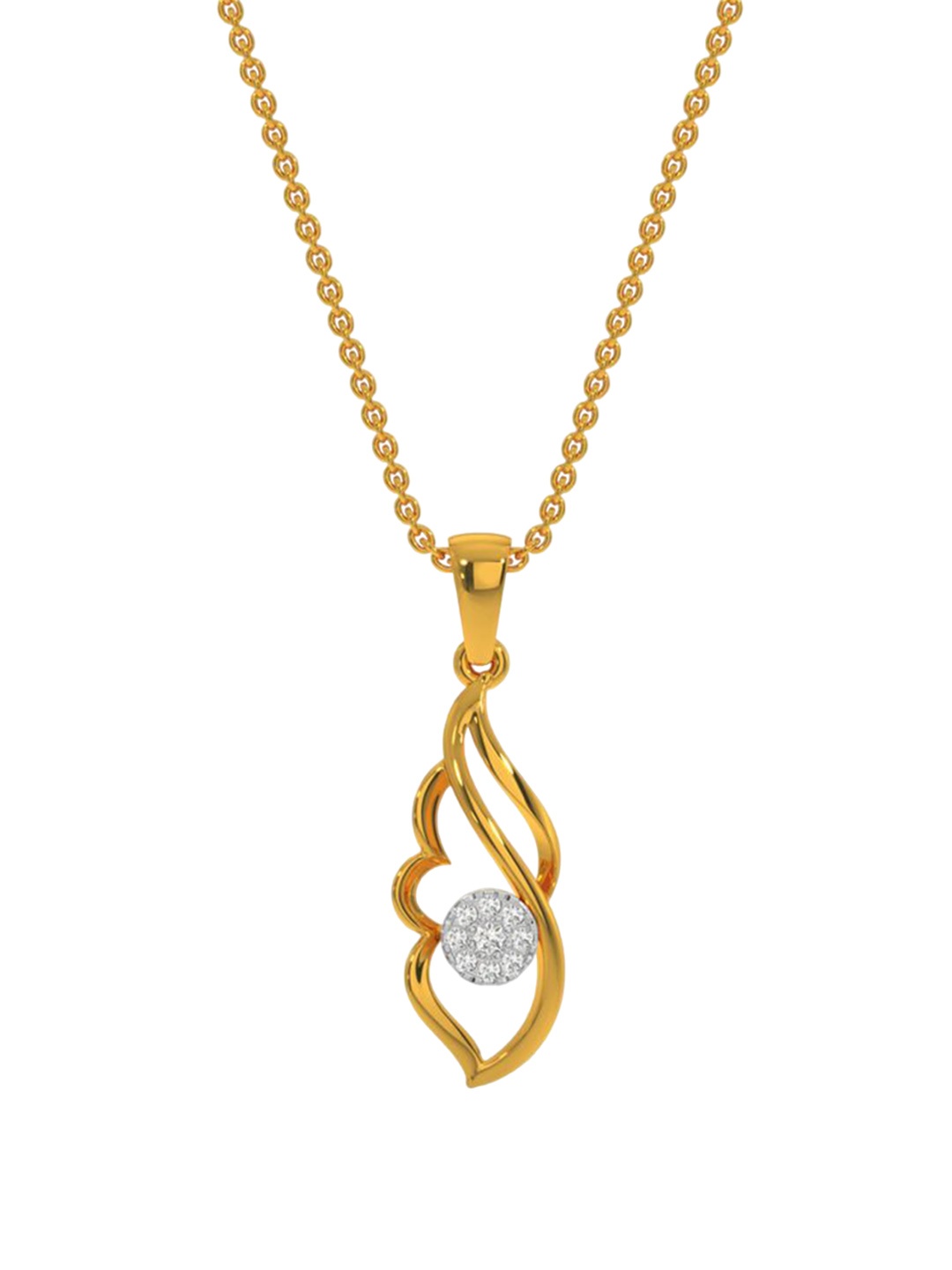 

KISNA DIAMOND AND GOLD JEWELLERY Women 14KT Pendant Diamond 0.03 Carat