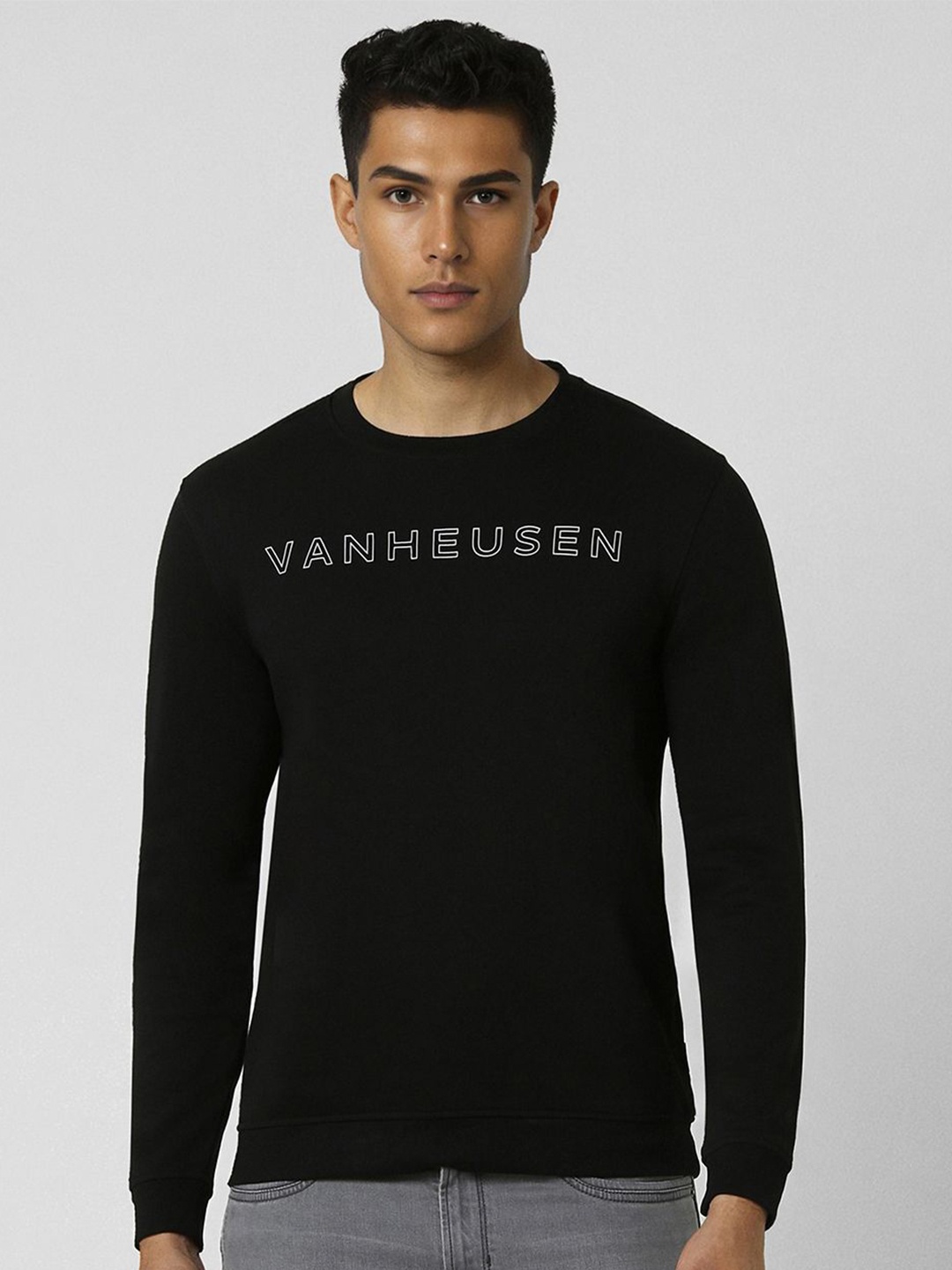 

Van Heusen Sport Men Printed Sweatshirt, Black