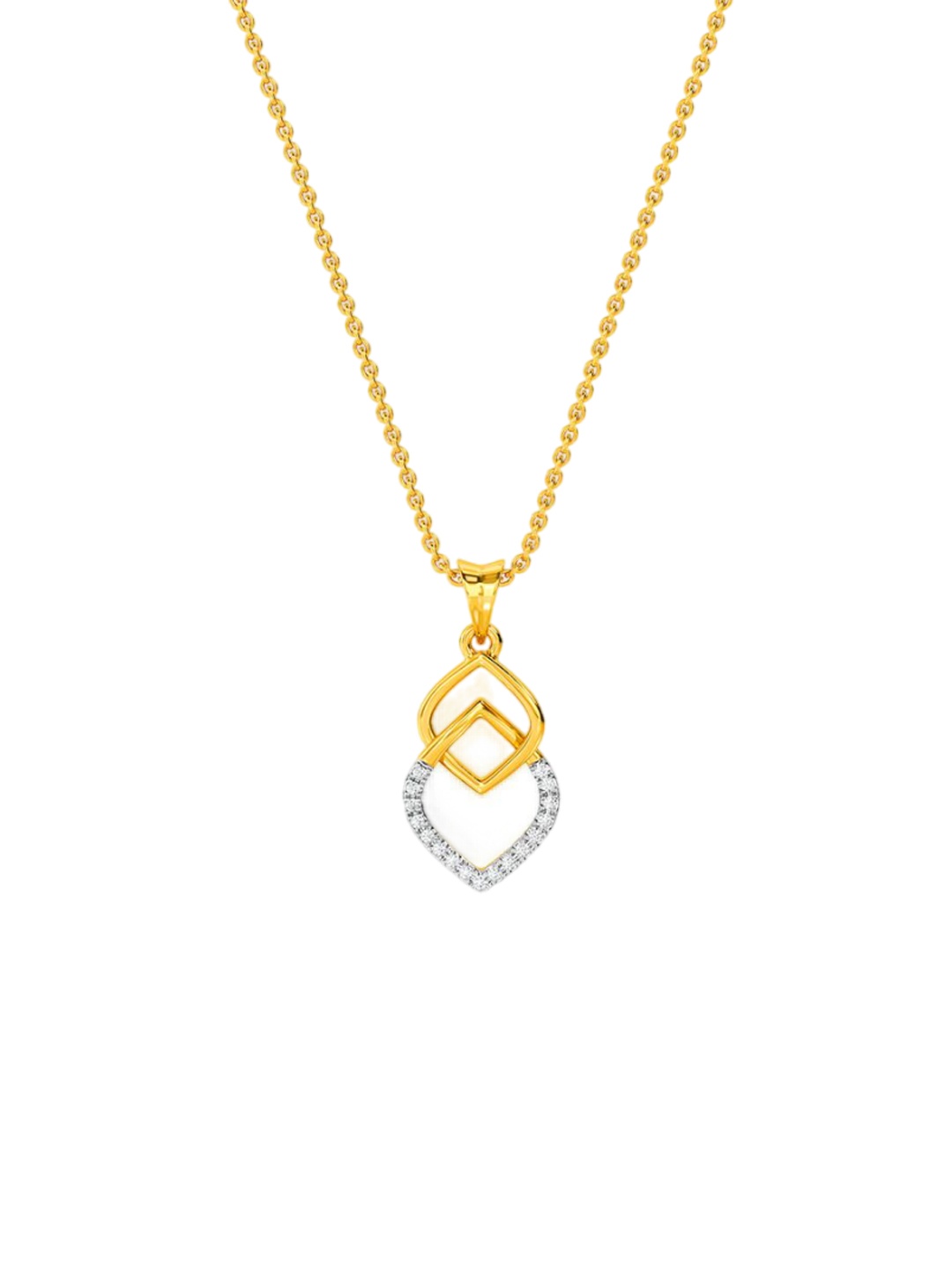 

KISNA DIAMOND AND GOLD JEWELLERY 14KT Pendant Diamond 0.08 CT & 1.2 gm